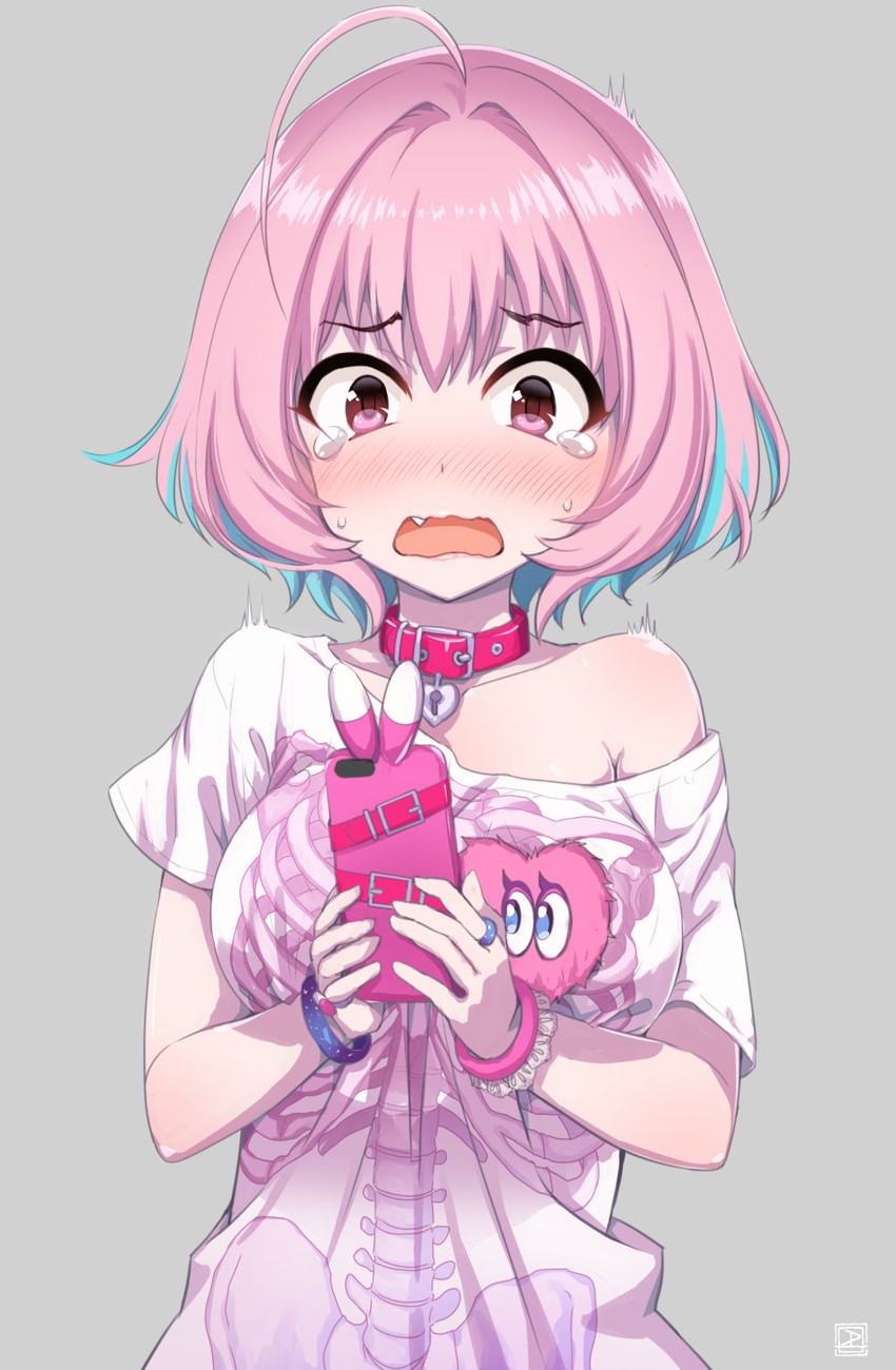 yumemi riamu (idolmaster and 1 more) drawn by weshika