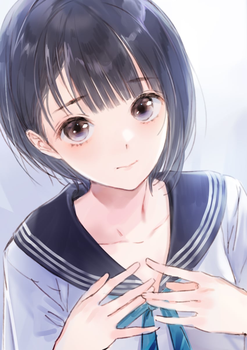shirai hinako (blue reflection and 1 more) drawn by kishida_mel