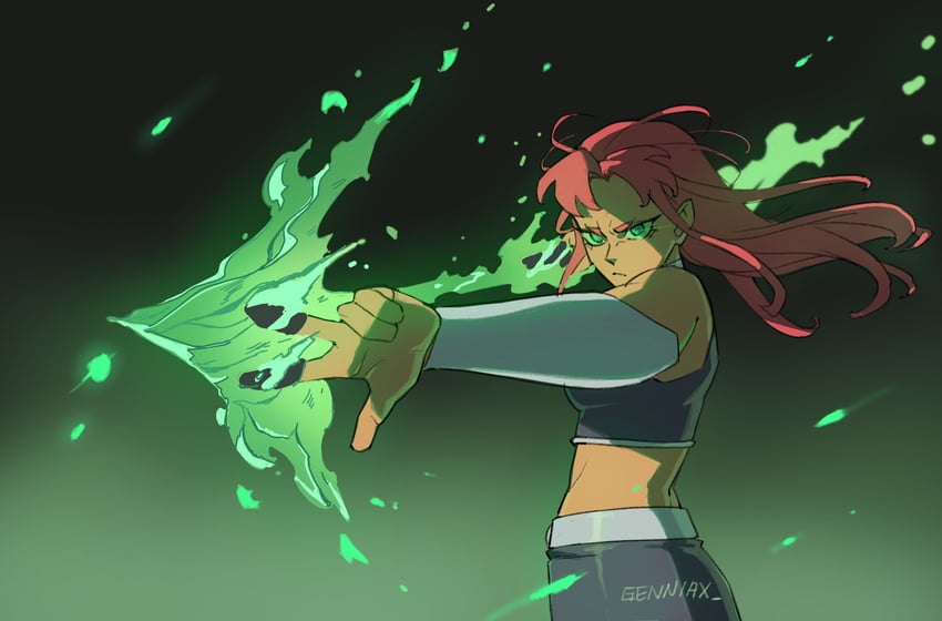 starfire (jujutsu kaisen and 2 more) drawn by genniax