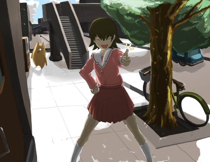 takino tomo and mihama chiyo's father (azumanga daioh) drawn by hide448