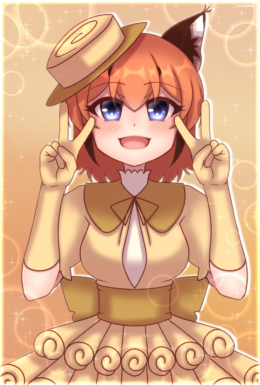 caracal (kemono friends and 1 more) drawn by hikarikmy