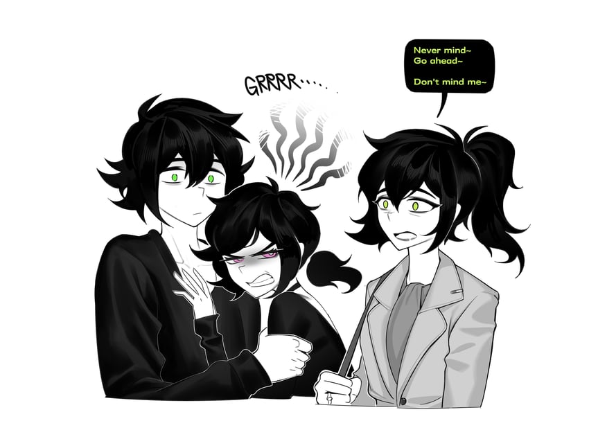 ashley graves, andrew graves, and renee graves (the coffin of andy and leyley) drawn by aierlaobo