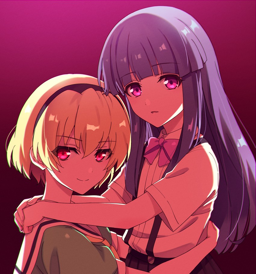 furude rika and houjou satoko (higurashi no naku koro ni) drawn by sana423