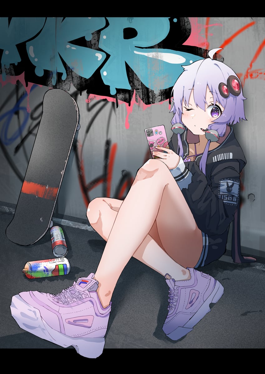 yuzuki yukari (vocaloid and 1 more) drawn by yakiniku-joan.
