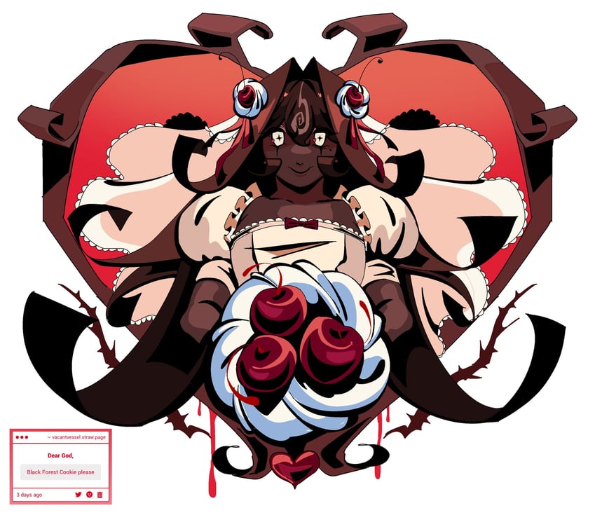 black forest cookie (cookie run and 1 more) drawn by hollowskelet0n
