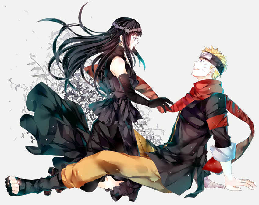 uzumaki naruto and hyuuga hinata (naruto and 1 more) drawn by soraneko_hino