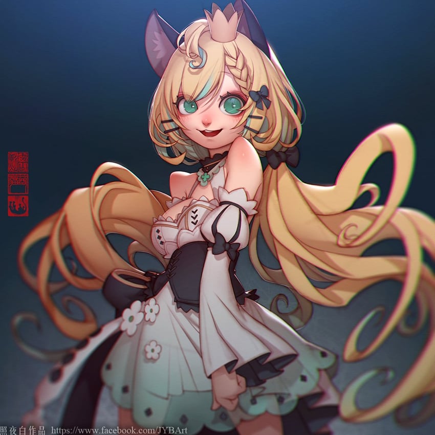 millie parfait (nijisanji and 1 more) drawn by zhaoyebai