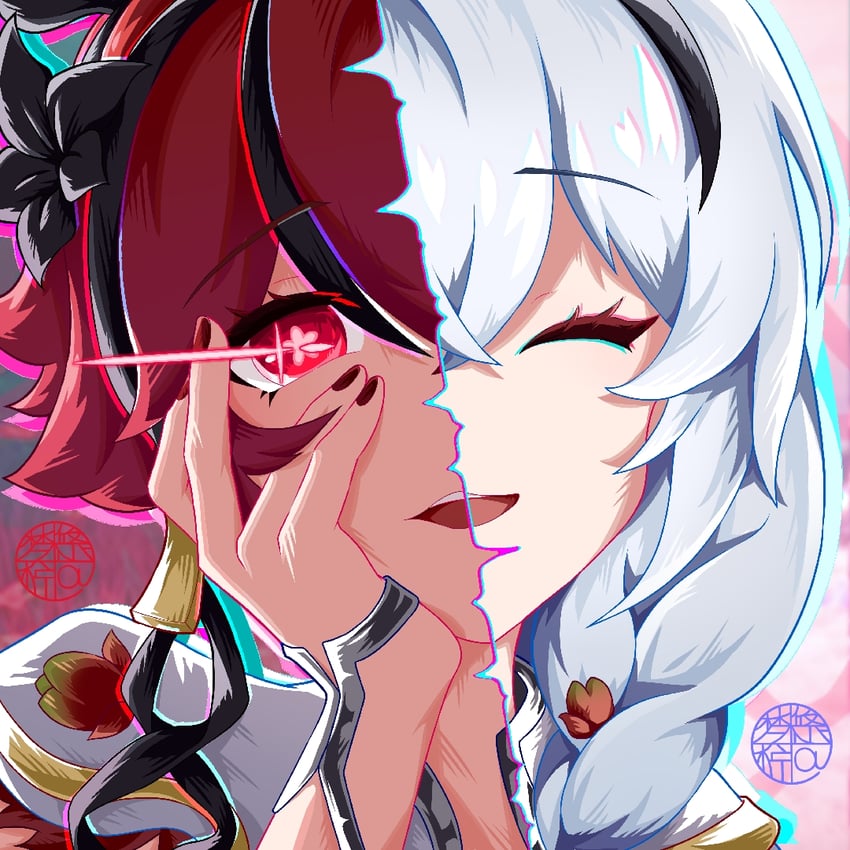 camellya and lady flora (wuthering waves) drawn by meng_youning