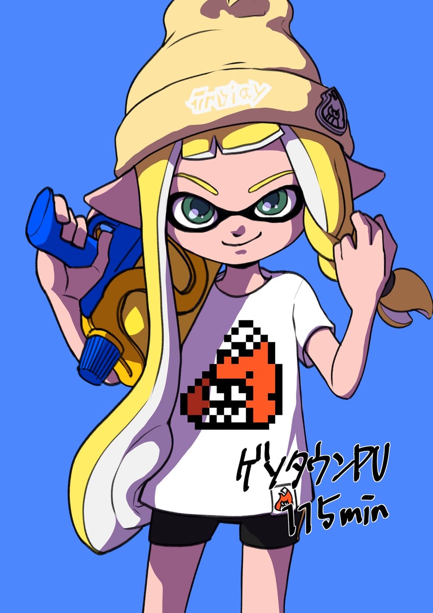 inkling player character and inkling girl (splatoon and 1 more) drawn by xdies_ds