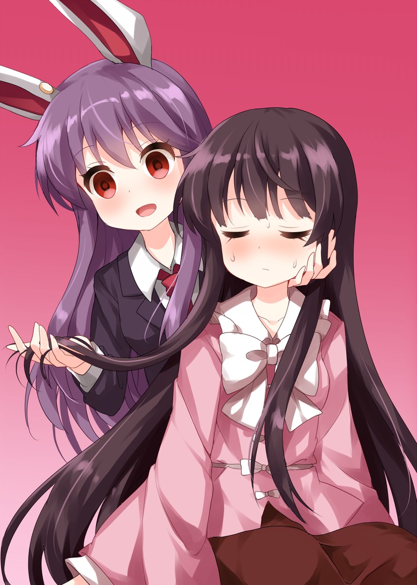 reisen udongein inaba and houraisan kaguya (touhou) drawn by ruu_(tksymkw)