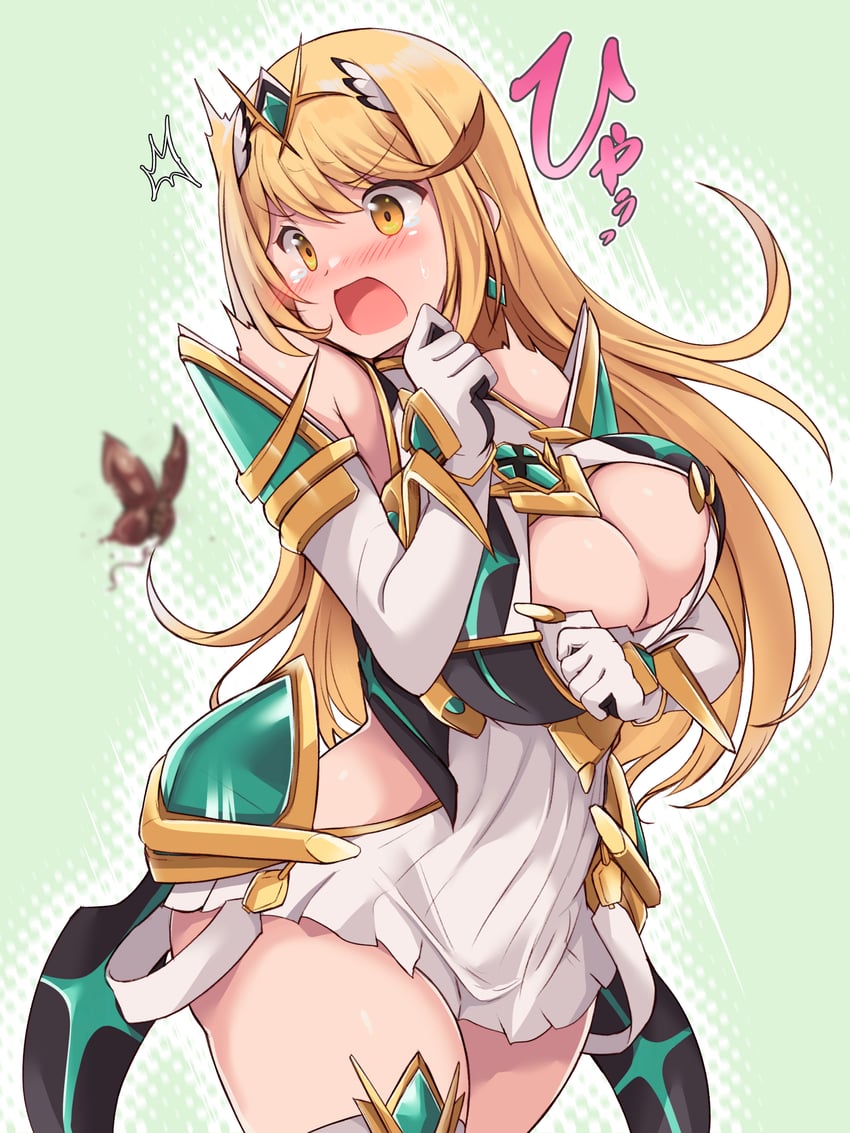 mythra (xenoblade chronicles and 1 more) drawn by kurokaze_no_sora
