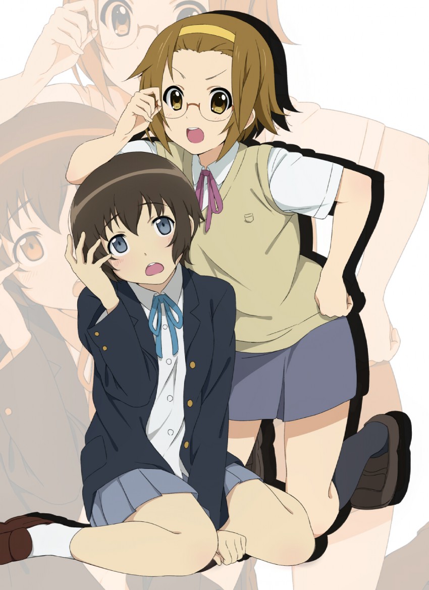 tainaka ritsu, tamura manami, and satou satomi (k-on! and 1 more) drawn by sawashiro_kei