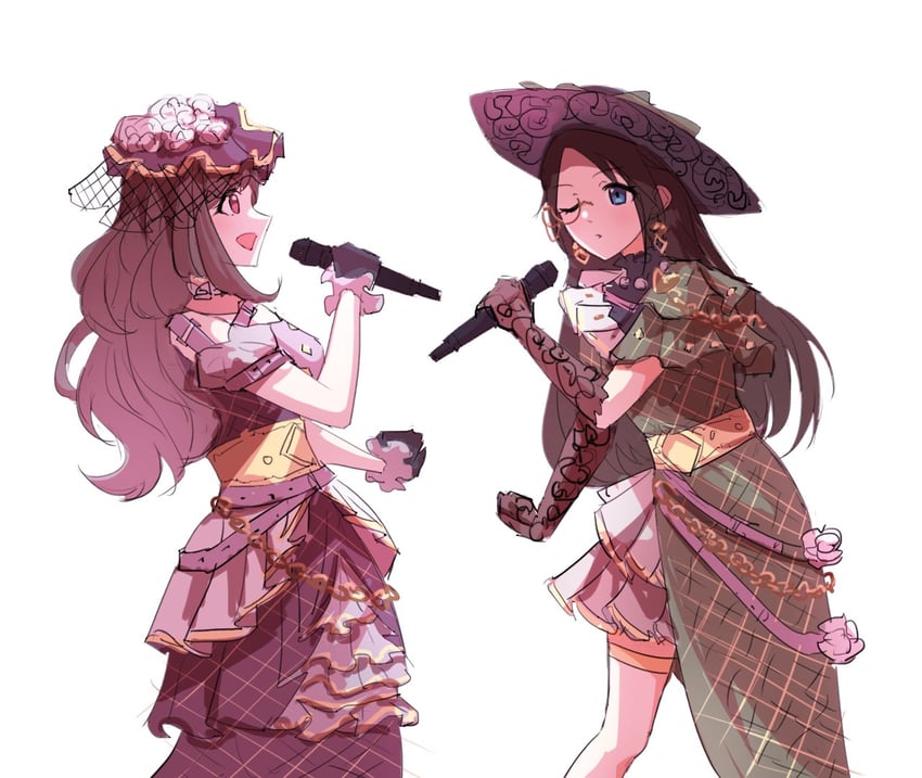 tsukioka kogane and mitsumine yuika (idolmaster and 1 more) drawn by jtangc