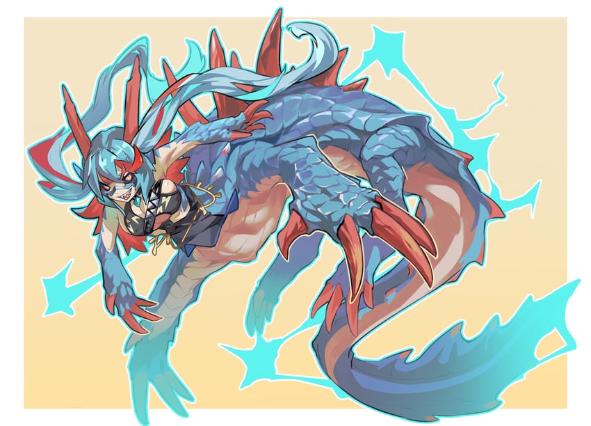 lagiacrus (monster hunter and 1 more) drawn by old-night