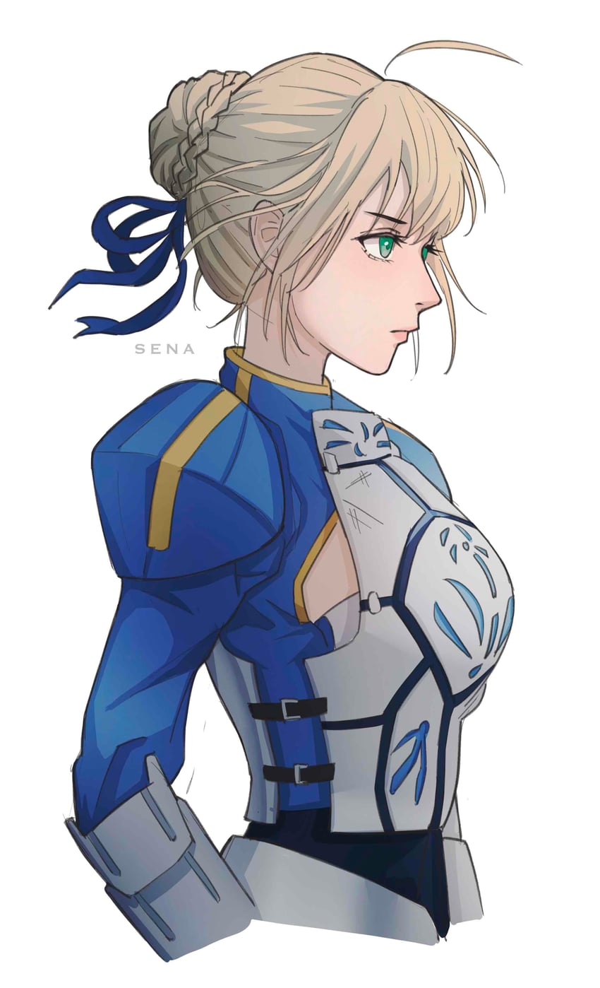 artoria pendragon and saber (fate and 1 more) drawn by senamashiro