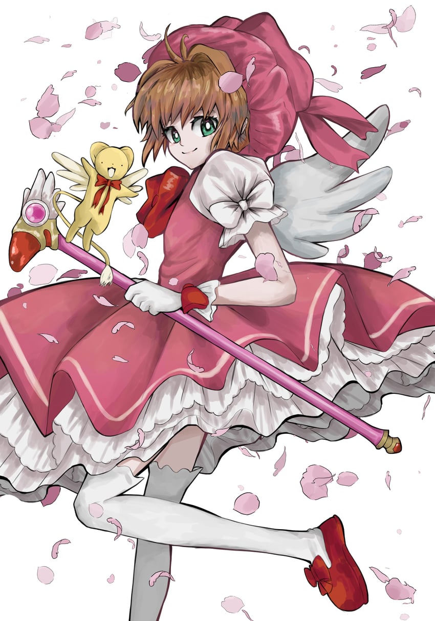 kinomoto sakura and kero (cardcaptor sakura) drawn by ruibluesky
