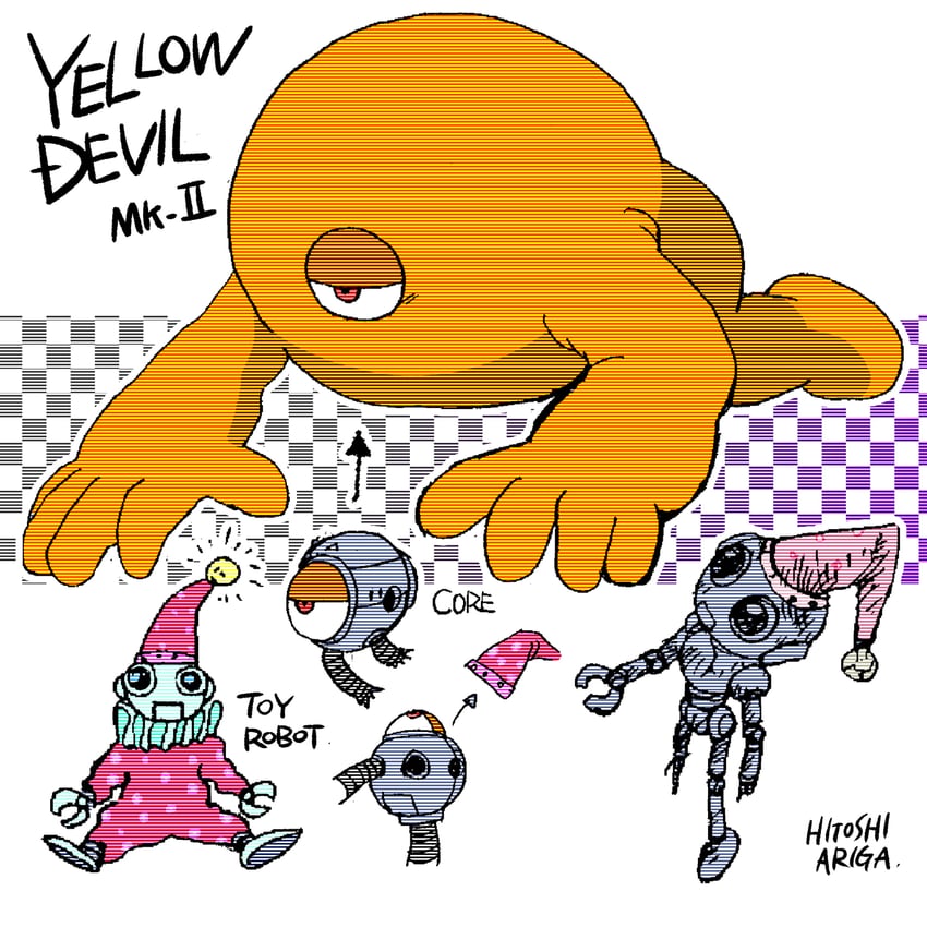 yellow devil mkii (mega man and 2 more) drawn by ariga_hitoshi