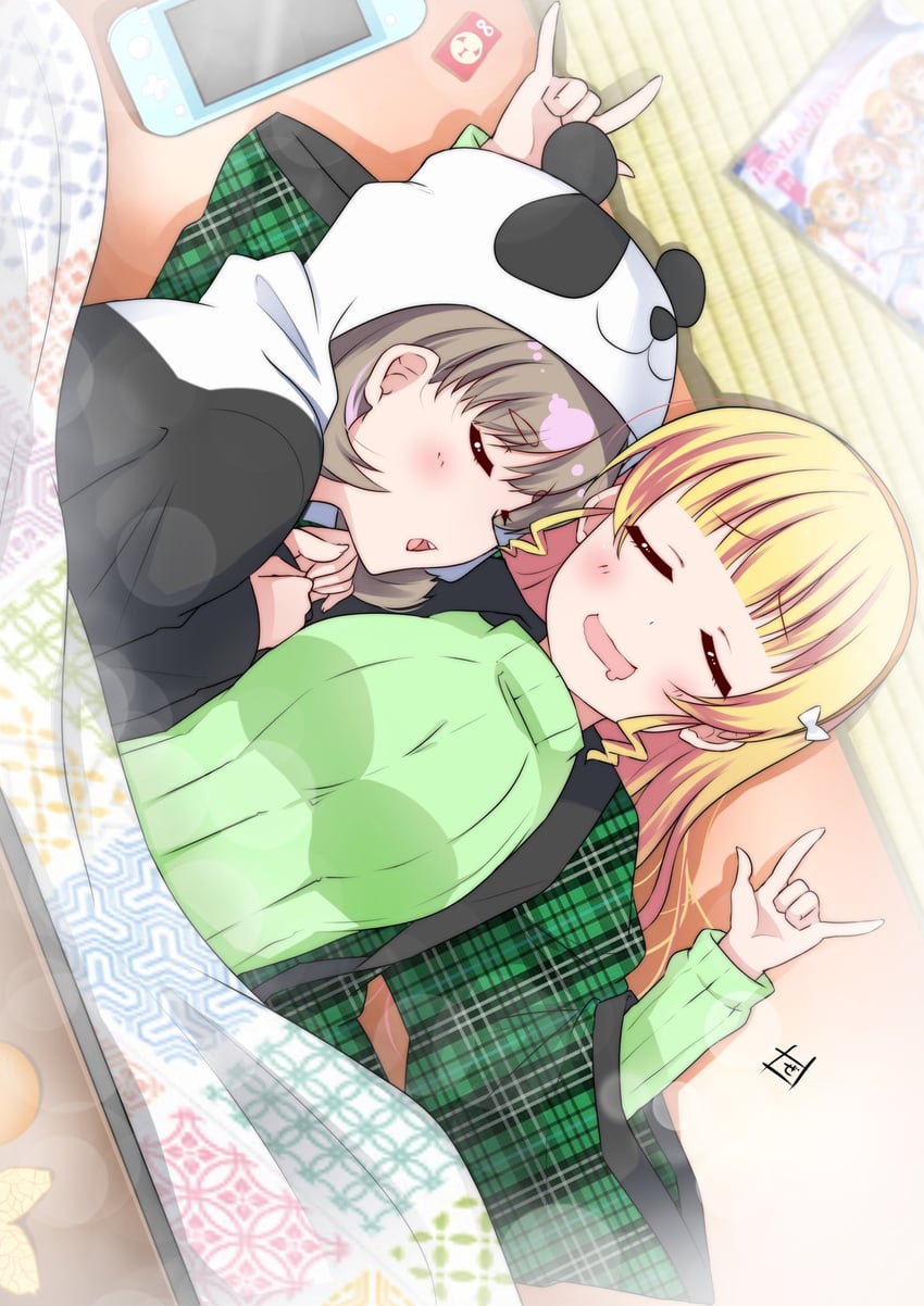 heanna sumire and tang keke (love live! and 1 more) drawn by zero-theme