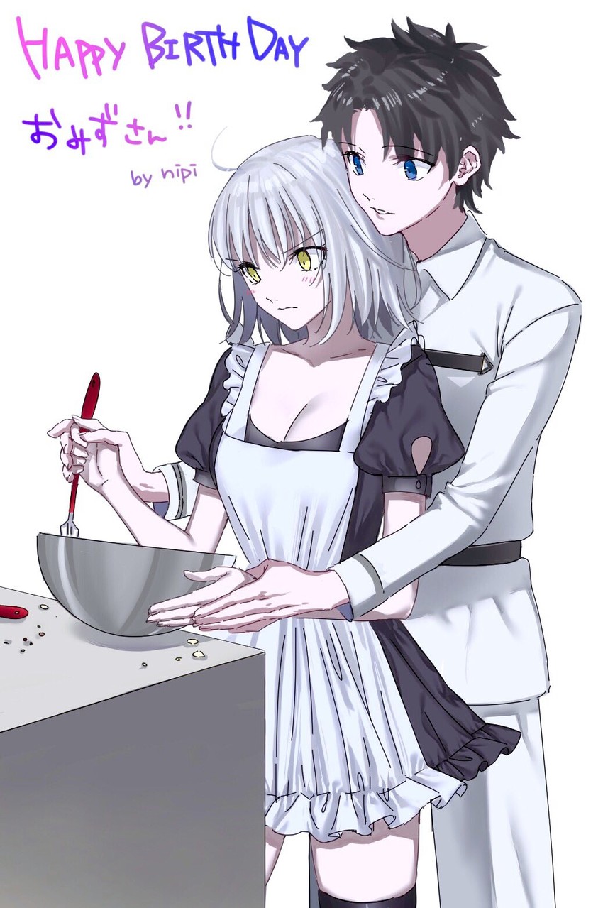 fujimaru ritsuka and jeanne d'arc alter (fate and 1 more) drawn by nipi27