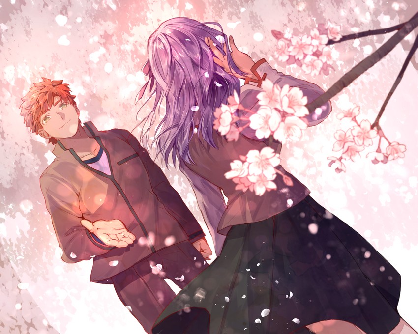 emiya shirou and matou sakura (fate and 2 more) drawn by creat_(kuribeni)