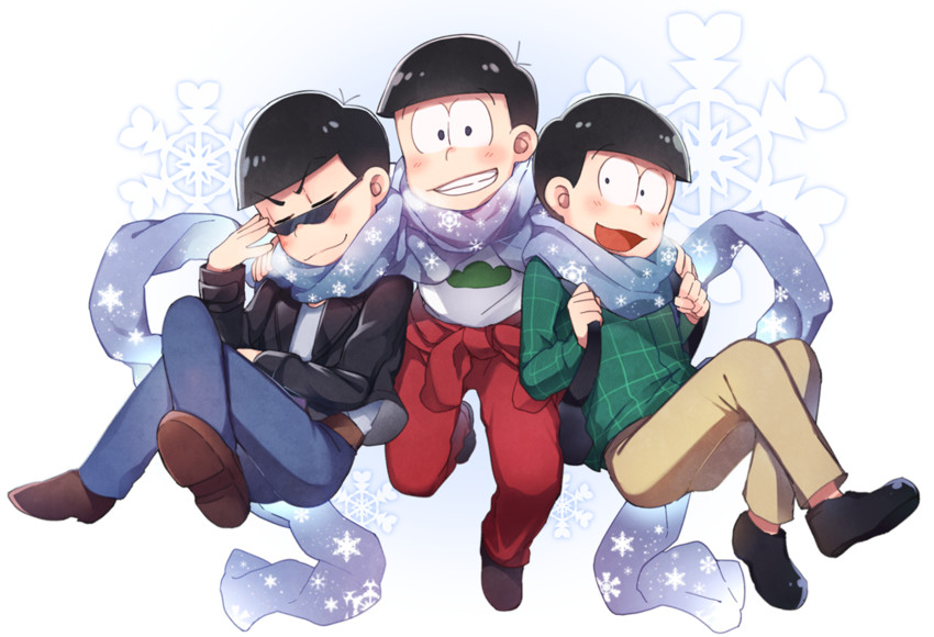 matsuno osomatsu, matsuno karamatsu, and matsuno choromatsu (osomatsu and 1 more) drawn by negitoros