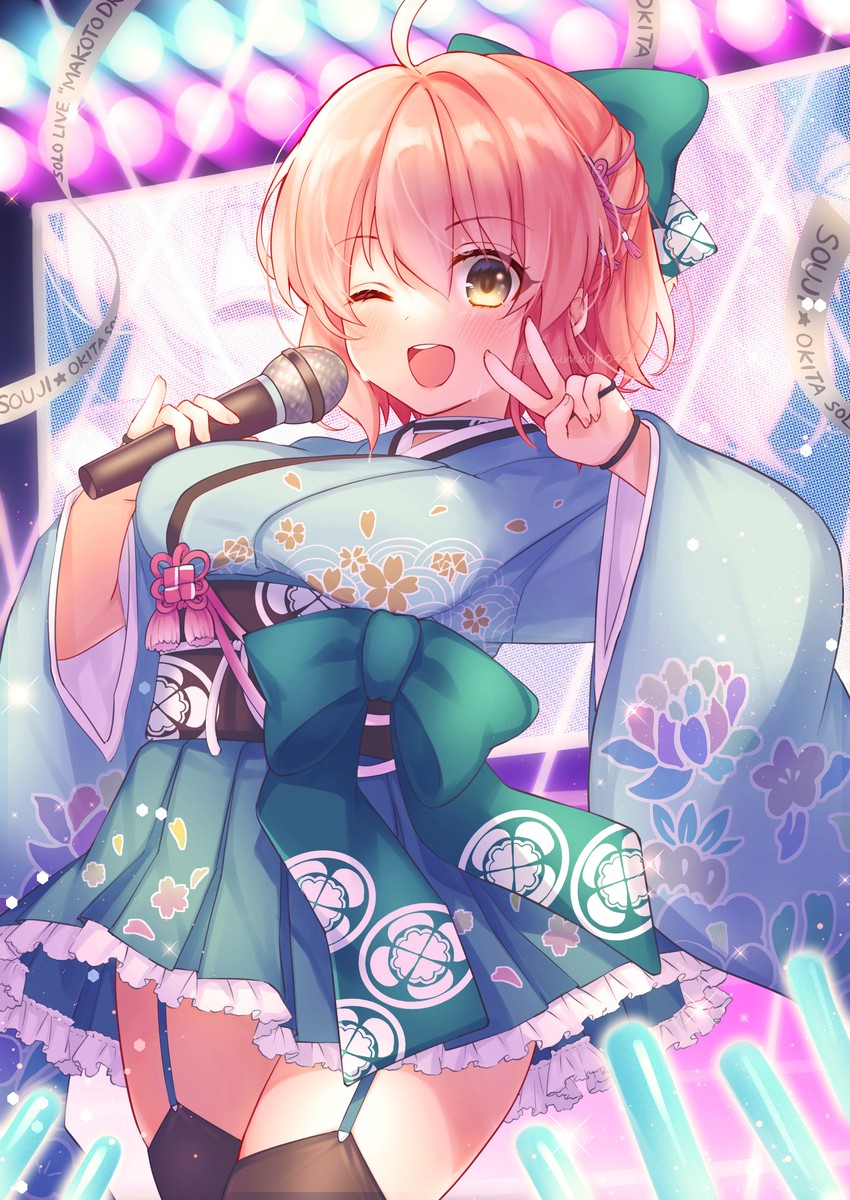 okita souji (fate and 1 more) drawn by kurumabuu