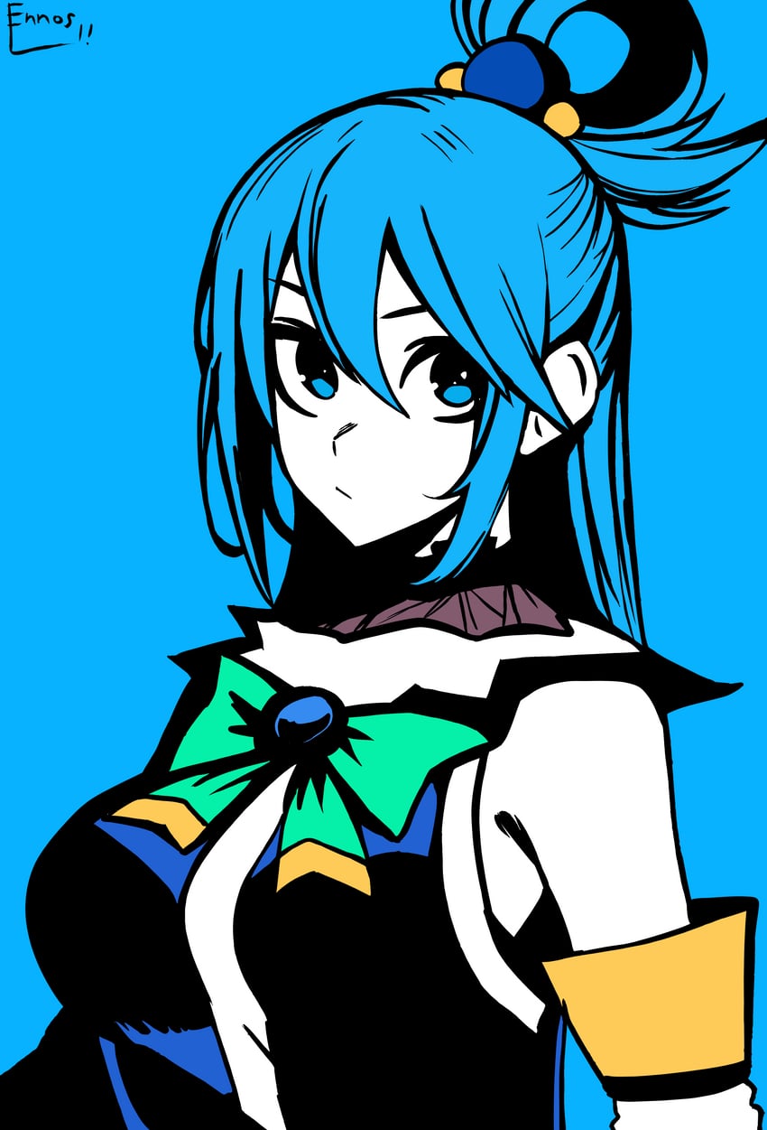aqua (kono subarashii sekai ni shukufuku wo!) drawn by ennos_li