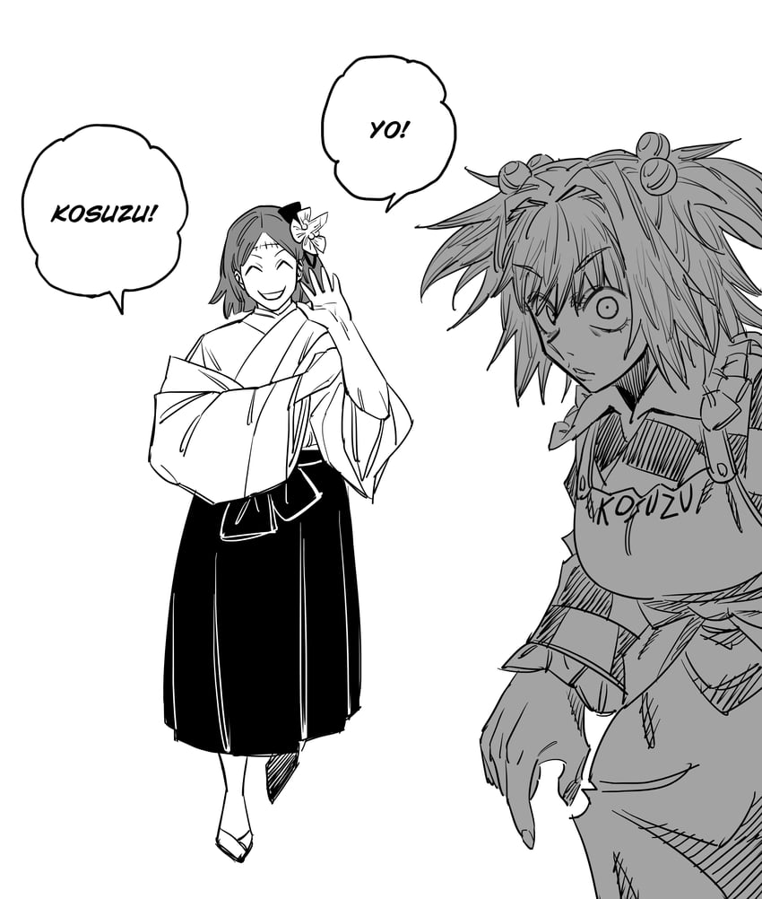 hieda no akyuu and motoori kosuzu (touhou and 1 more) drawn by eddybird55555