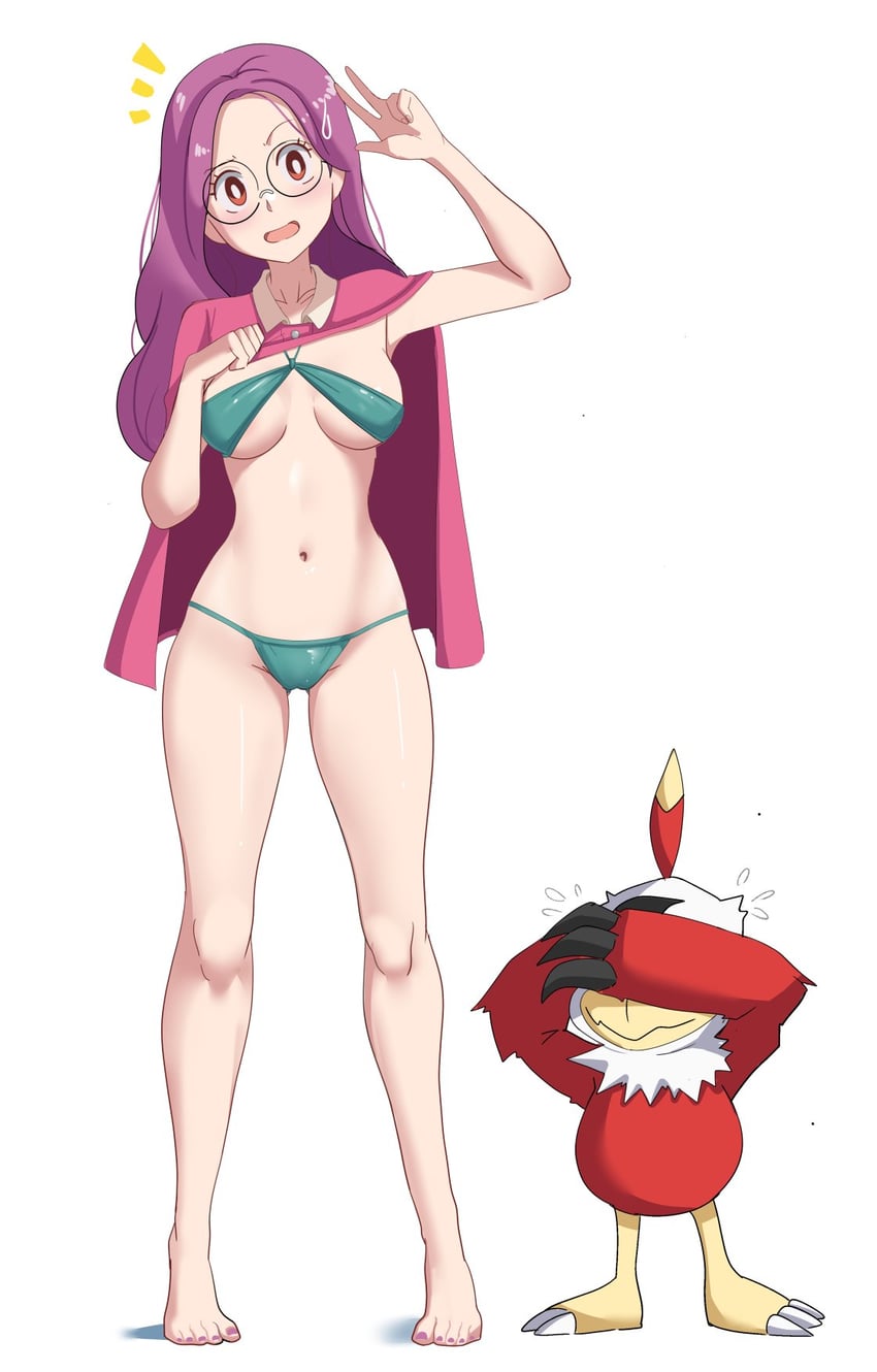inoue miyako and hawkmon (digimon and 1 more) drawn by pabsmikan