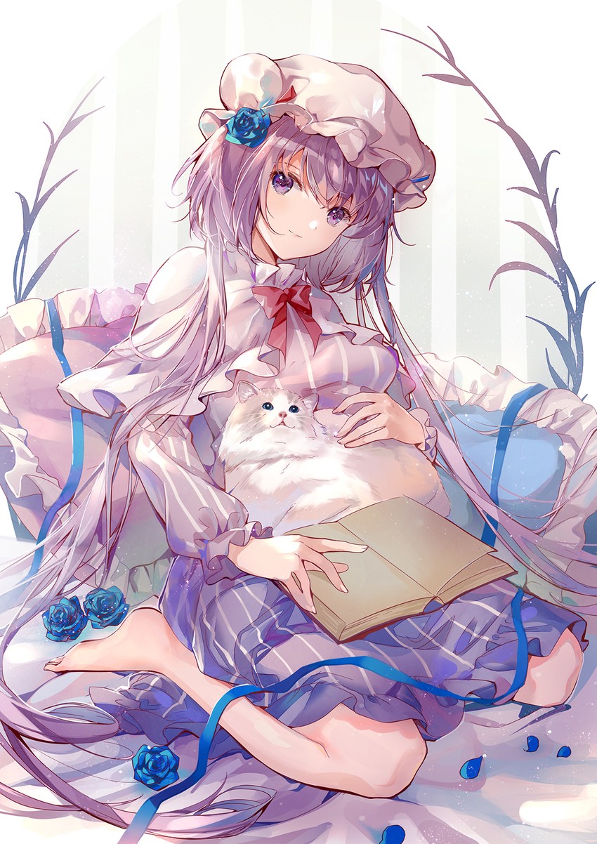 patchouli knowledge and tsukumo benben (touhou) drawn by kita_(kitairoha)