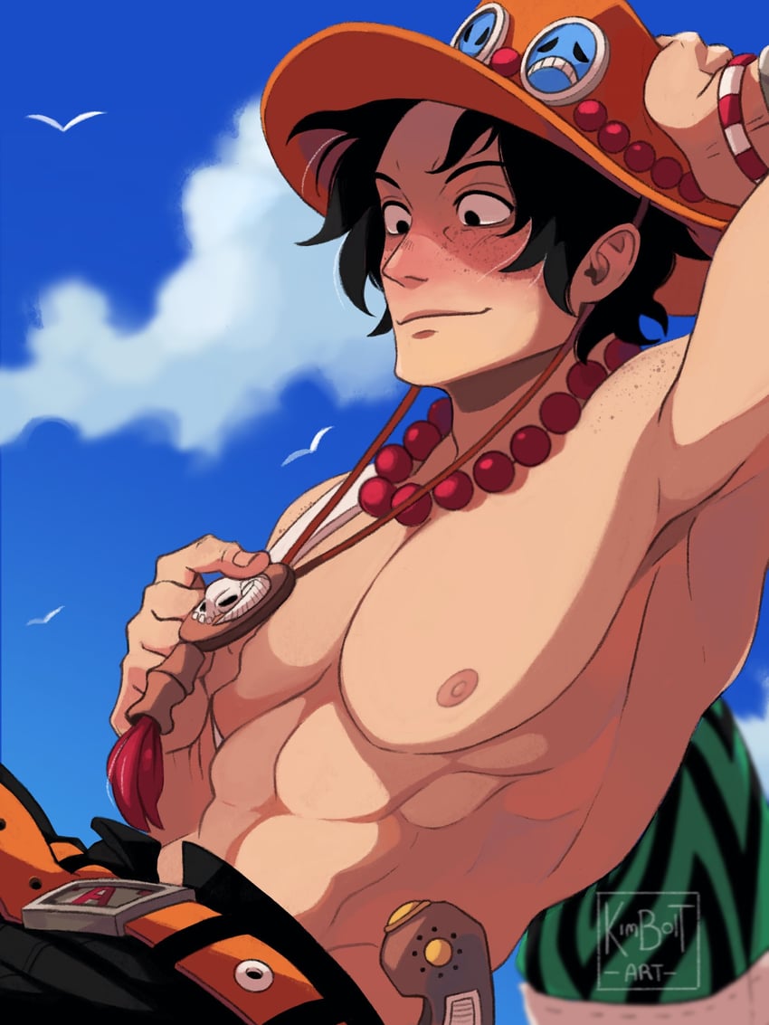 portgas d. ace (one piece) drawn by kimbolt_prime