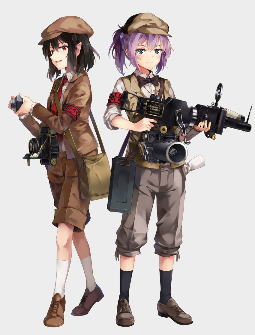 shameimaru aya and aoba (touhou and 2 more) drawn by neko_(yanshoujie)