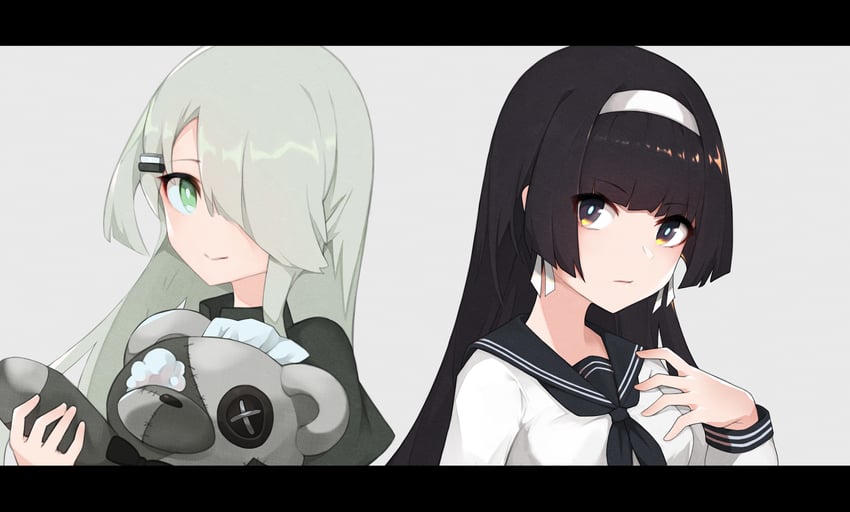 noir, haizumi, and shirakura ayame (noworld) drawn by hua_gu_p
