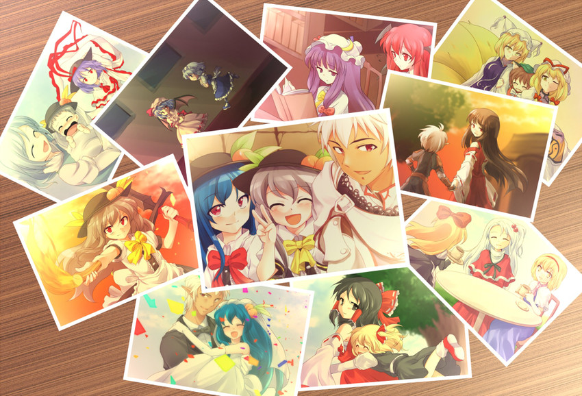 hakurei reimu, remilia scarlet, izayoi sakuya, alice margatroid, patchouli knowledge, and 12 more (original and 3 more) drawn by dairi