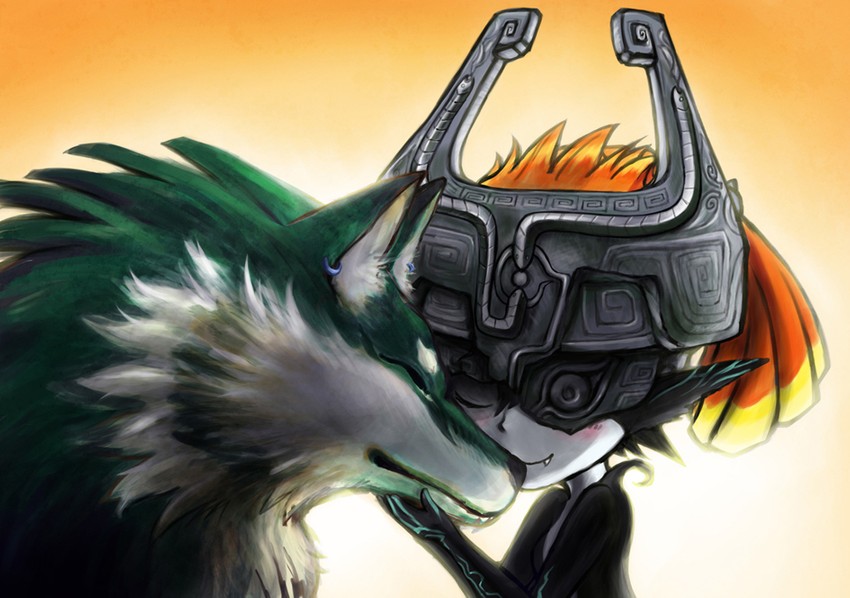 link, midna, and wolf link (the legend of zelda and 1 more) drawn by yellowfish
