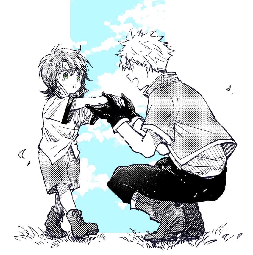 luke fon fabre and guy cecil (tales of and 1 more) drawn by kudou_makoto