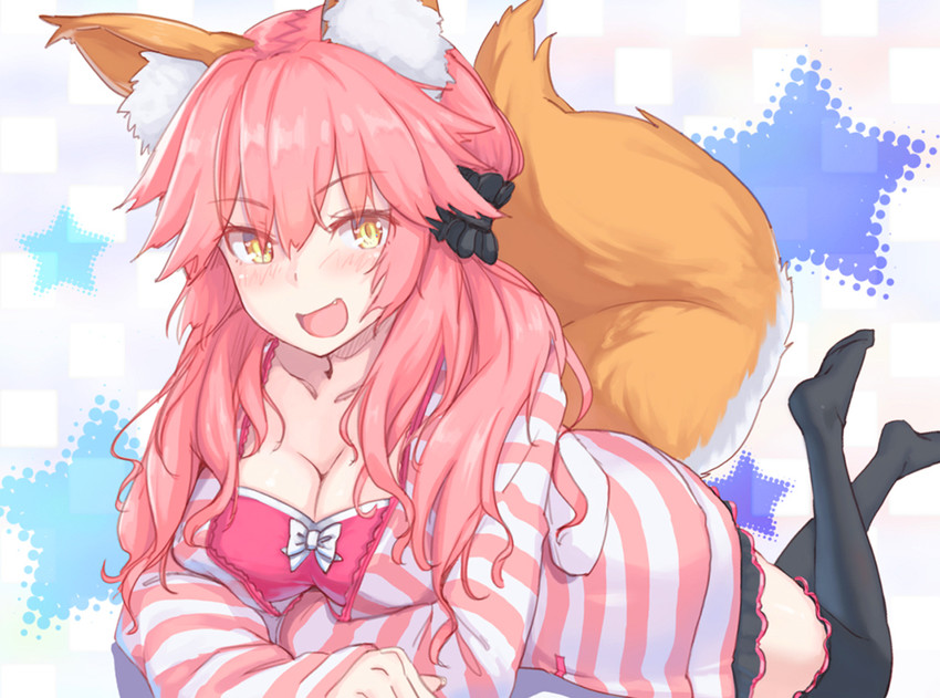 tamamo and tamamo no mae (fate and 1 more) drawn by maru_(maru1625)