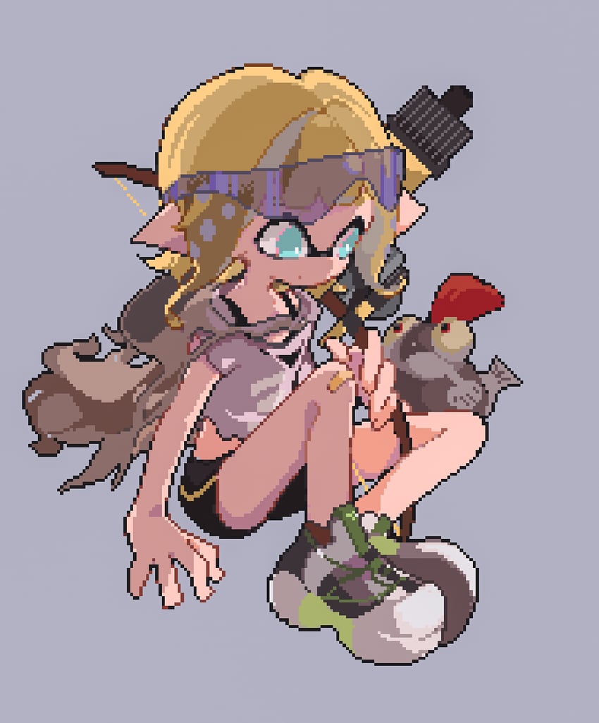 smallfry and agent 3 (splatoon and 1 more) drawn by nekoolantern