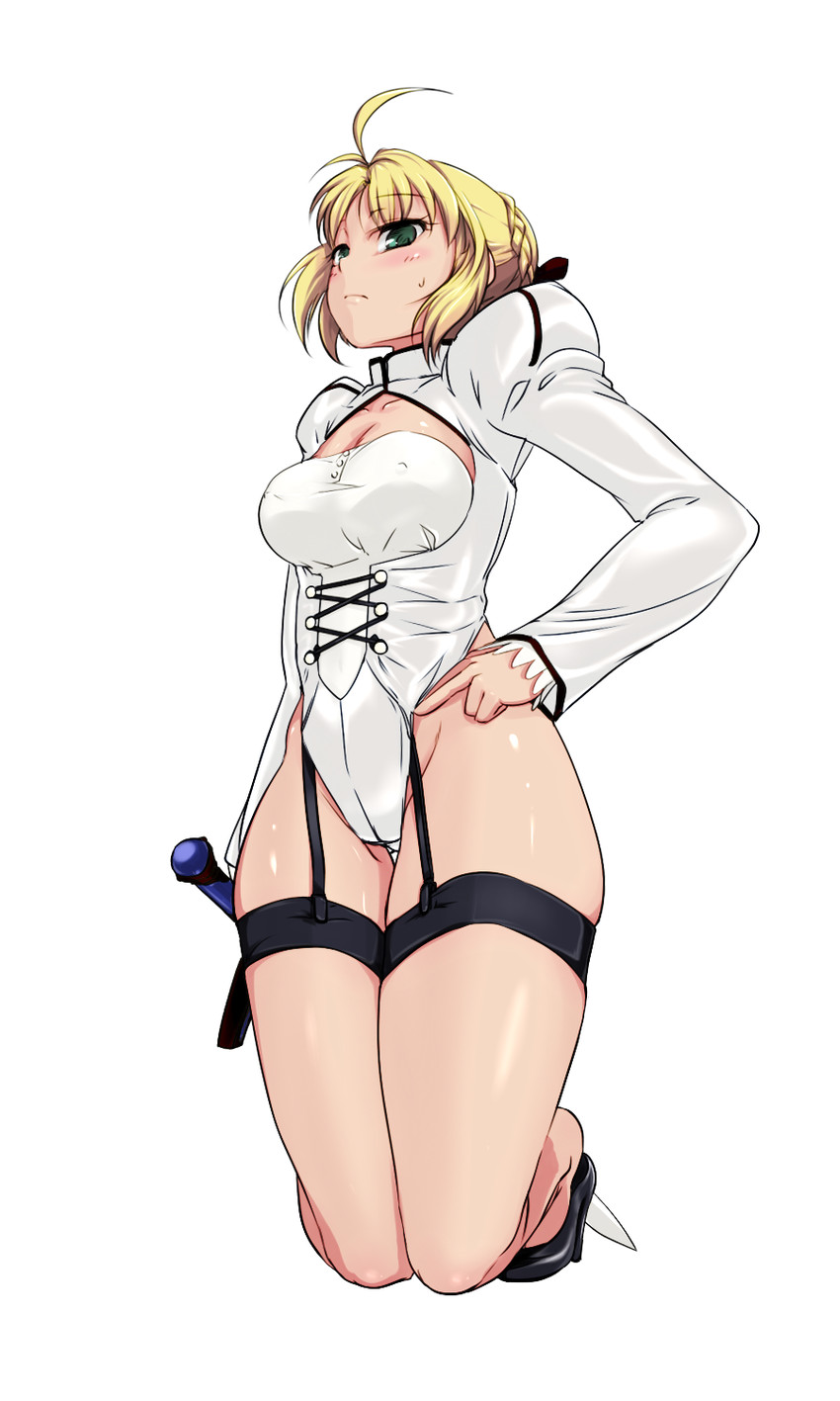 artoria pendragon and saber (fate and 2 more) drawn by haruhisky