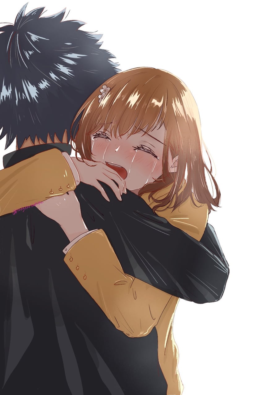 misaka mikoto and kamijou touma (toaru majutsu no index and 1 more) drawn by pinkgekota0502