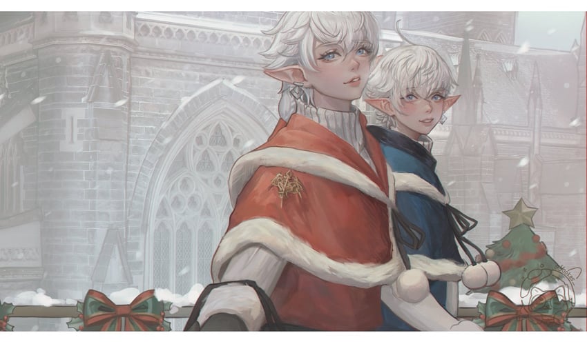 alisaie leveilleur and alphinaud leveilleur (final fantasy and 1 more) drawn by yuki_lu