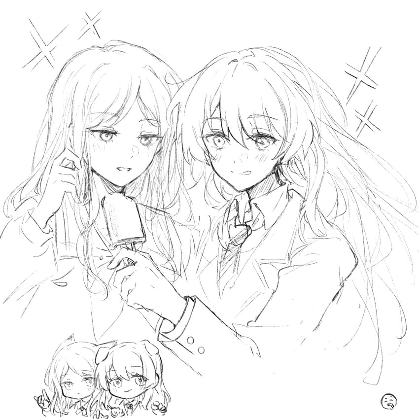 chihaya anon and nagasaki soyo (bang dream! and 1 more) drawn by muonrei00