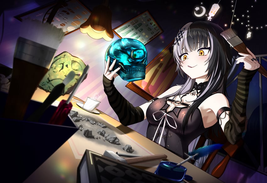 shiori novella (hololive and 1 more) drawn by harrybyharry