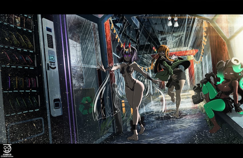 shuten douji, sakura futaba, marina, and yuuki aoi (fate and 5 more) drawn by jember