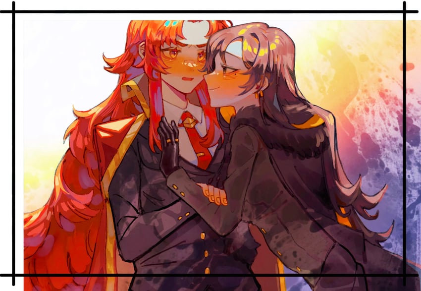 binah and gebura (project moon and 2 more) drawn by bngb_love