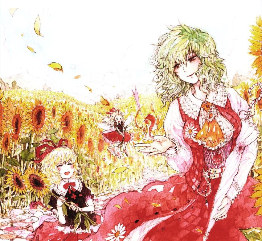 kazami yuuka and medicine melancholy (touhou) drawn by chihiro_(kemonomichi)