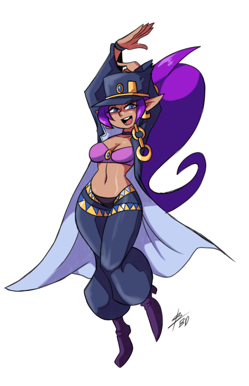kujo jotaro and shantae (jojo no kimyou na bouken and 2 more) drawn by bigdead