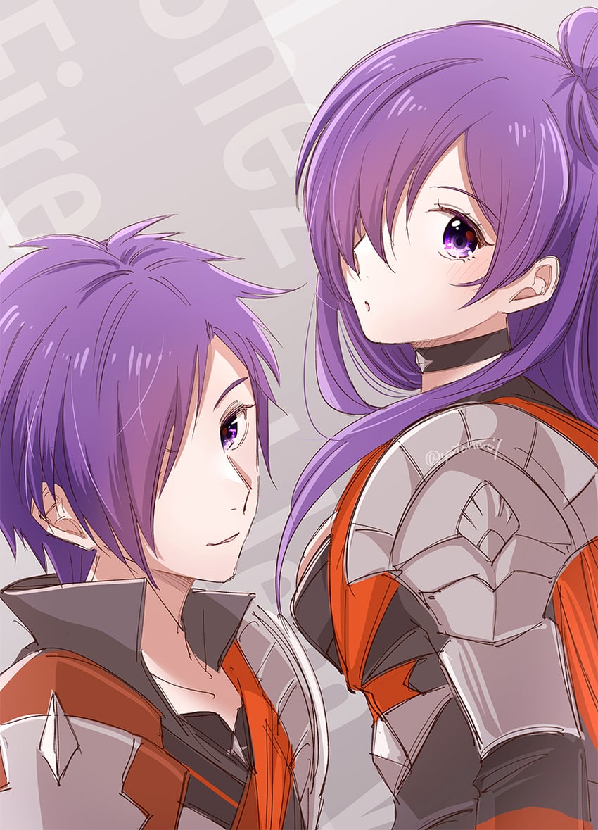 female shez and male shez (fire emblem and 2 more) drawn by yutohiroya
