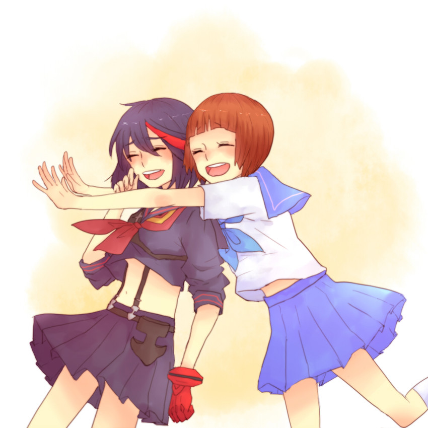 matoi ryuuko, senketsu, and mankanshoku mako (kill la kill) drawn by 16cha