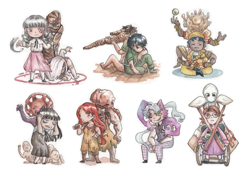marina, levi, daan, abella, samarie, and 9 more (fear & hunger and 1 more) drawn by syaolaurant95